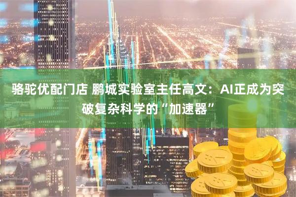 骆驼优配门店 鹏城实验室主任高文：AI正成为突破复杂科学的“加速器”