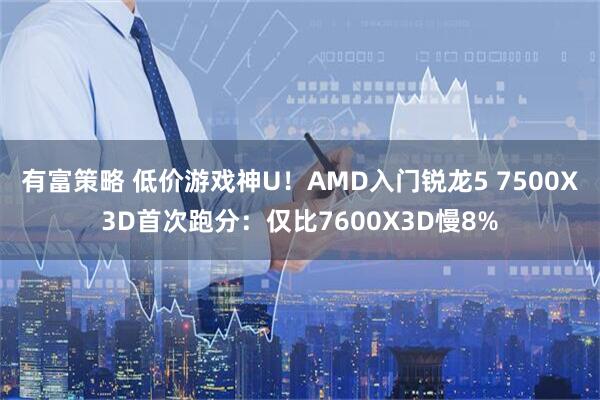 有富策略 低价游戏神U!AMD入门锐龙5 7500X3D首次跑分:仅比7600X3D慢8%